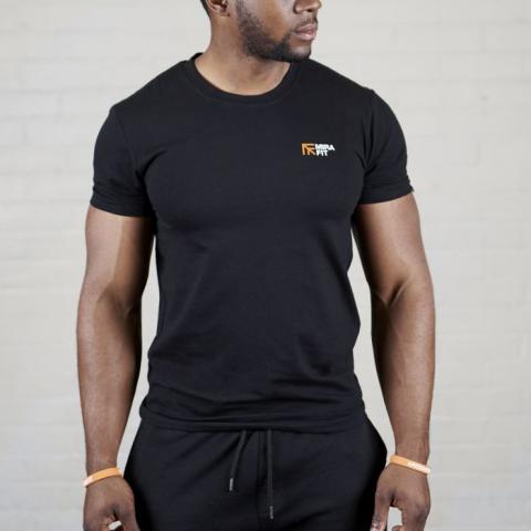 Mens Fitted Gym T Shirt Black Gym T Shirt Mirafit
