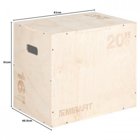 Medium Wooden Plyo Jump Box 16x20x24 Mirafit