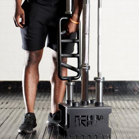 Olympic bar holder floor clearance